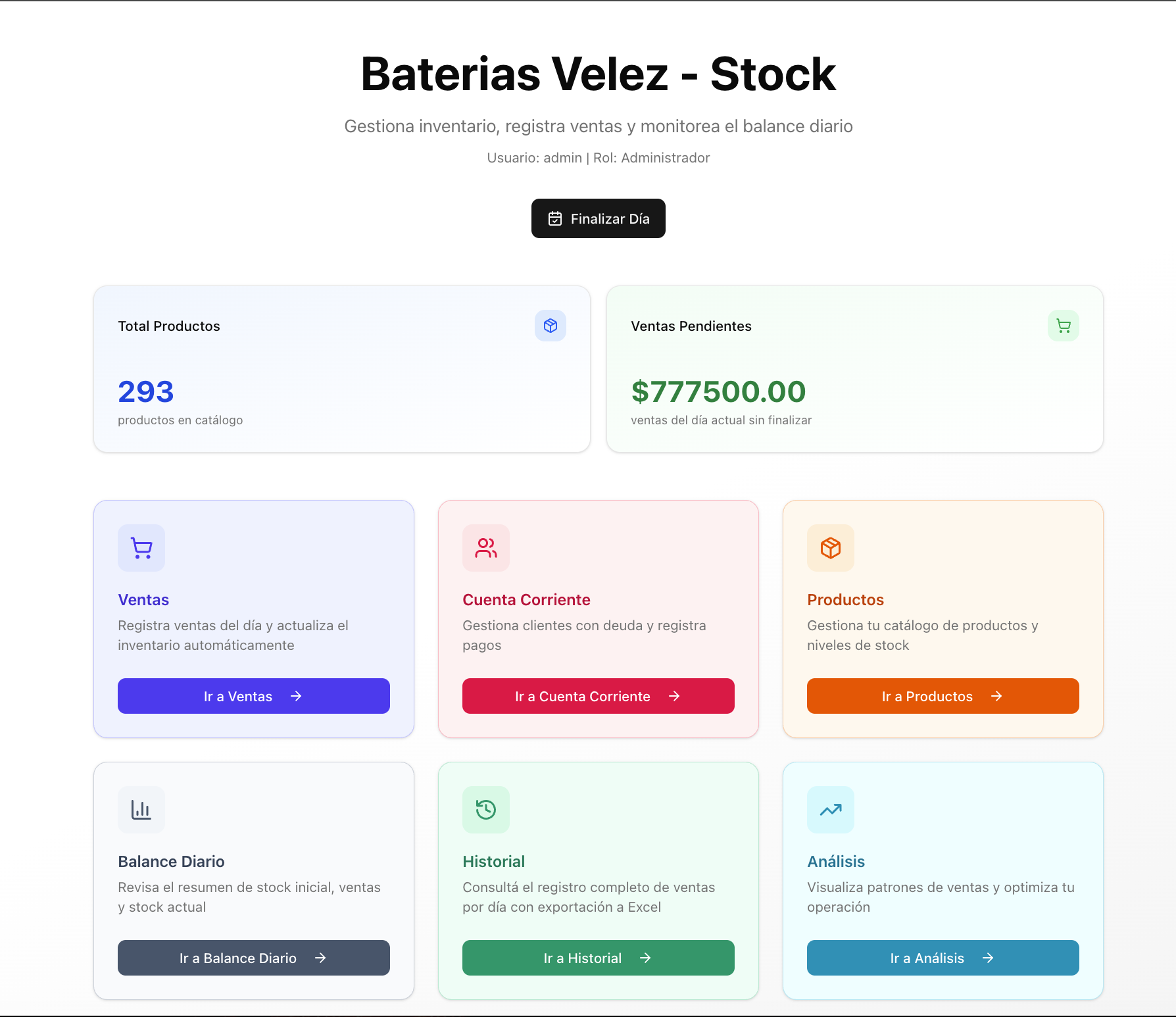 Sistema de Control de Stock — vista 5